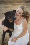woman with Beauceron