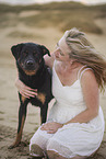 woman with Beauceron