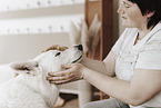 woman and Berger Blanc Suisse