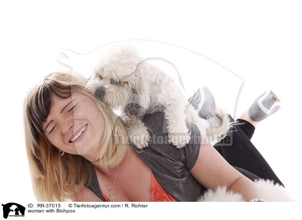 woman with Bichpoo / RR-37015