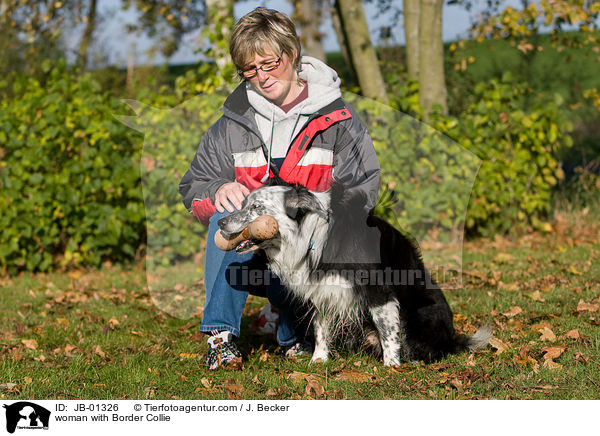 Frau mit Border Collie / woman with Border Collie / JB-01326