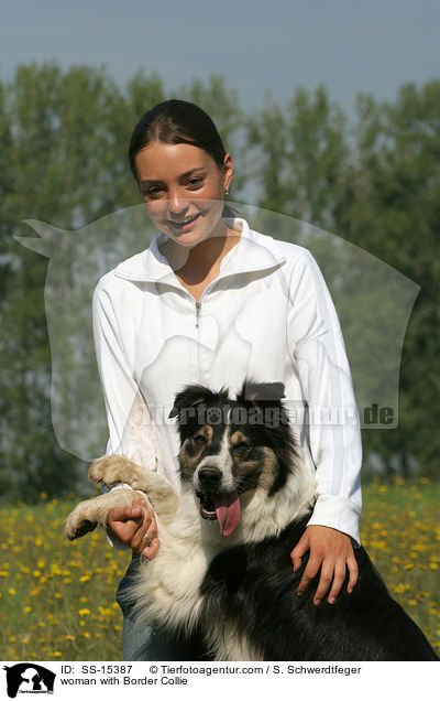 Frau mit Border Collie / woman with Border Collie / SS-15387