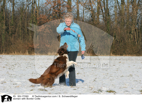 Frau mit Border Collie / woman with Border Collie / SS-17090