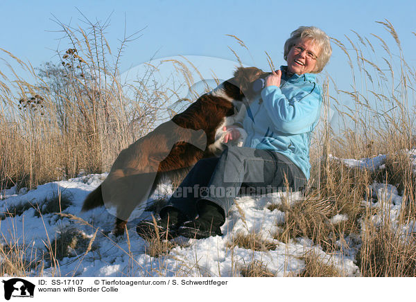 Frau mit Border Collie / woman with Border Collie / SS-17107