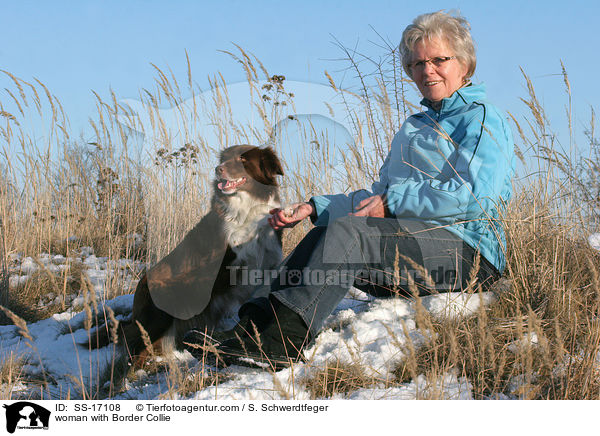 Frau mit Border Collie / woman with Border Collie / SS-17108