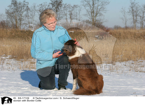 Frau mit Border Collie / woman with Border Collie / SS-17109