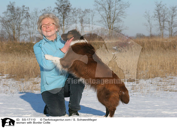 Frau mit Border Collie / woman with Border Collie / SS-17110