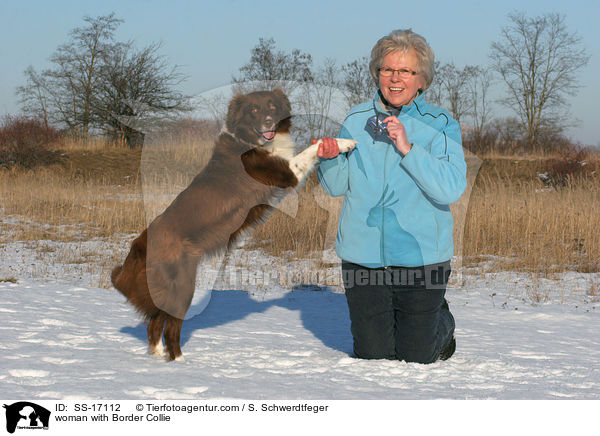 Frau mit Border Collie / woman with Border Collie / SS-17112