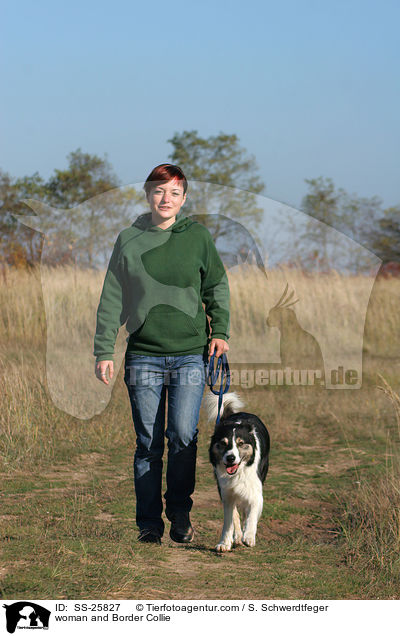 Frau und Border Collie / woman and Border Collie / SS-25827
