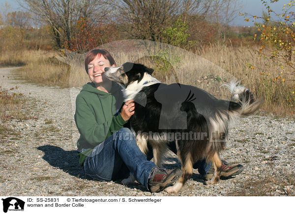 Frau und Border Collie / woman and Border Collie / SS-25831