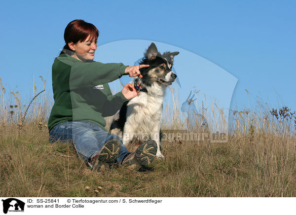 Frau und Border Collie / woman and Border Collie / SS-25841
