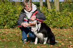 woman with Border Collie