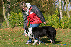 woman with Border Collie