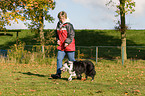 woman with Border Collie