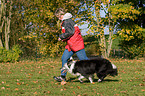 woman with Border Collie