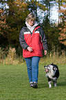 woman with Border Collie