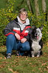 woman with Border Collie