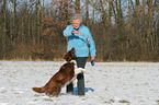 woman with Border Collie