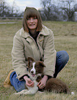 young woman with Border Collie