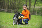 girl with Border Collie