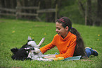 girl with Border Collie