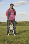 woman with Border Collie