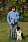 woman and Border Collie