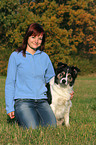 woman and Border Collie