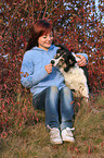 woman and Border Collie