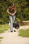 woman with Border Collie