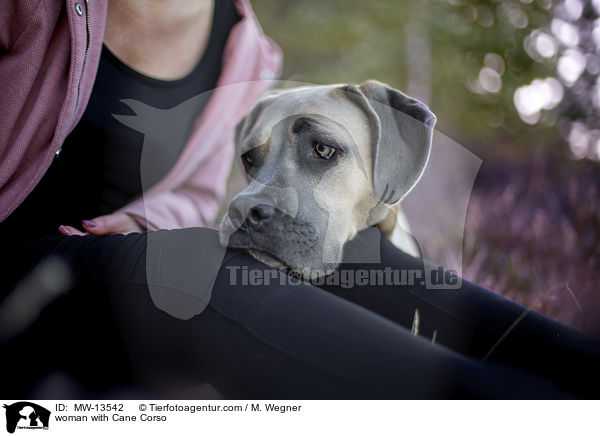woman with Cane Corso / MW-13542