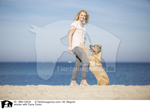 woman with Cane Corso / MW-13634