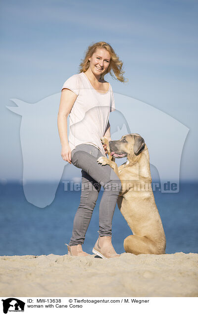 woman with Cane Corso / MW-13638