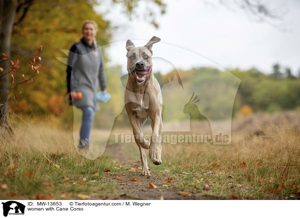 woman with Cane Corso / MW-13653