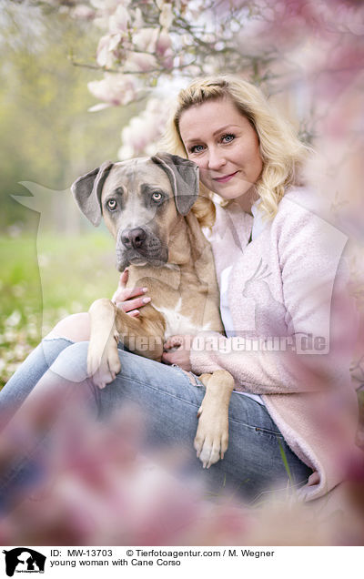 young woman with Cane Corso / MW-13703