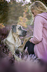 woman with Cane Corso