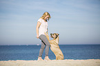 woman with Cane Corso