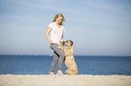 woman with Cane Corso