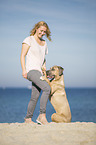 woman with Cane Corso