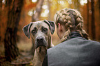 woman with Cane Corso