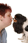 woman with Cavalier King Charles Spaniel