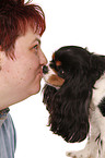 woman with Cavalier King Charles Spaniel