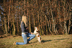 woman with Cavalier King Charles Spaniel