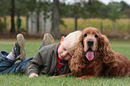 boy and Cocker Spaniel