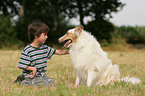 boy with collie