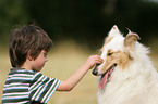 boy with collie