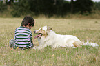 boy with collie