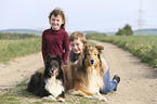 childrens with Collie and Sheltie