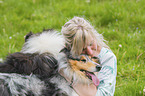 woman with Collie