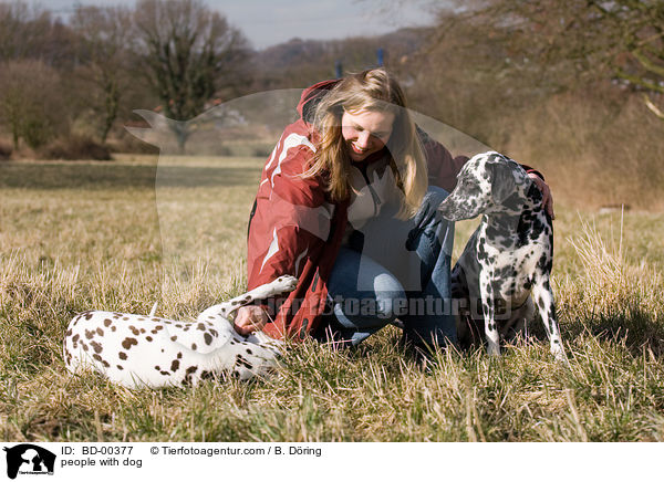 Mensch mit Hund / people with dog / BD-00377